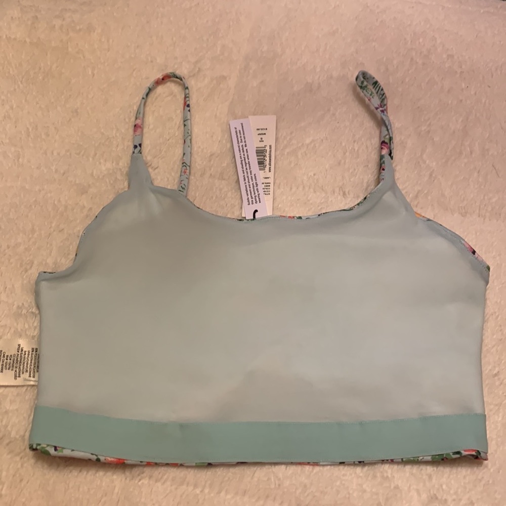 Alice + Olivia NWT Penny Scoop Crop Top Blue Floral Size Small - Picture 8 of 13
